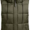 Khujo Vestes Sans Manches Gilet Eden Femme Kaki