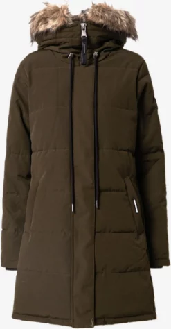 Khujo Manteaux Dhiver Manteau D’hiver Cloren Femme Olive