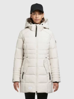 Khujo Manteaux Courts Manteau Mi-saison Amary Femme Blanc Cassé -ventes de vêtements khujo f041c7306ed91e303d1ebc327e863db2 scaled