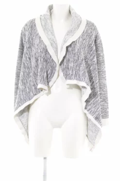 Khujo Cardigan Noir-blanc Moucheté Style Décontracté