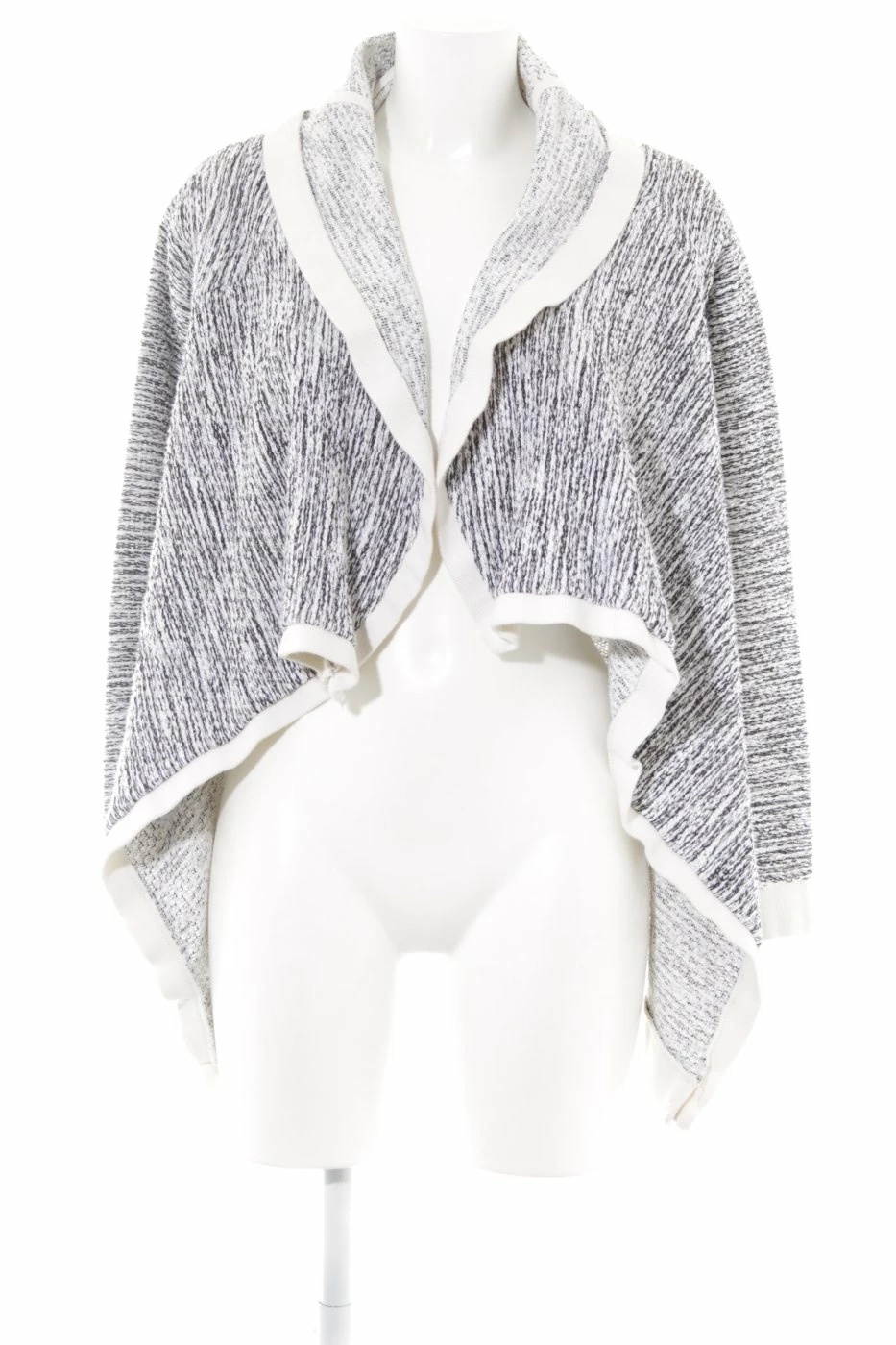 Khujo Cardigan Noir-blanc Moucheté Style Décontracté 1 Khujo Cardigan Noir-blanc Moucheté Style Décontracté