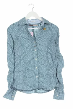 Khujo Co.ltd Blouse-chemisier Blanc-bleu Imprimé Allover Style Décontracté