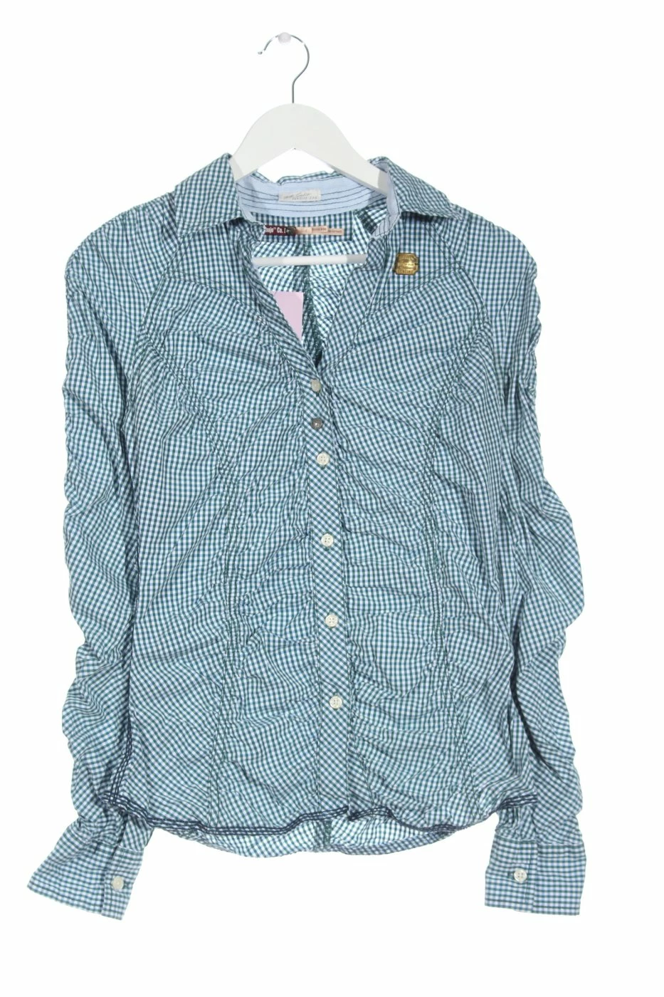 Khujo Co.ltd Blouse-chemisier Blanc-bleu Imprimé Allover Style Décontracté 1 Khujo Co.ltd Blouse-chemisier Blanc-bleu Imprimé Allover Style Décontracté