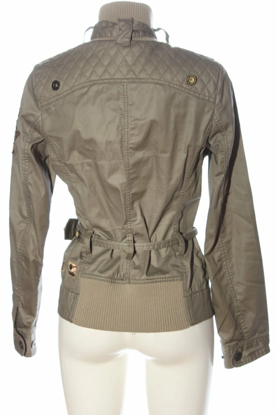 Khujo Genuine Veste Mi-saison Gris Clair Motif De Courtepointe 2 Khujo Genuine Veste Mi-saison Gris Clair Motif De Courtepointe – Image 2