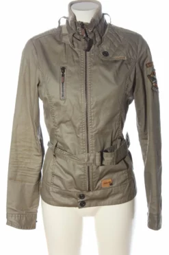 Khujo Genuine Veste Mi-saison Gris Clair Motif De Courtepointe