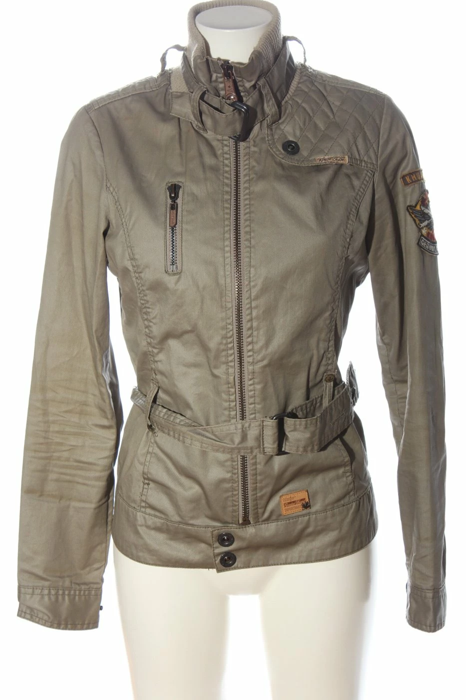 Khujo Genuine Veste Mi-saison Gris Clair Motif De Courtepointe 1 Khujo Genuine Veste Mi-saison Gris Clair Motif De Courtepointe