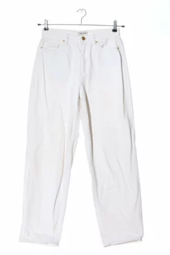 Khujo Jeans Taille Haute Blanc Style Décontracté