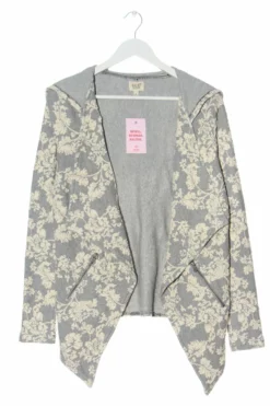 Khujo Sweat à Capuche Gris Clair-crème Imprimé Allover Style Décontracté