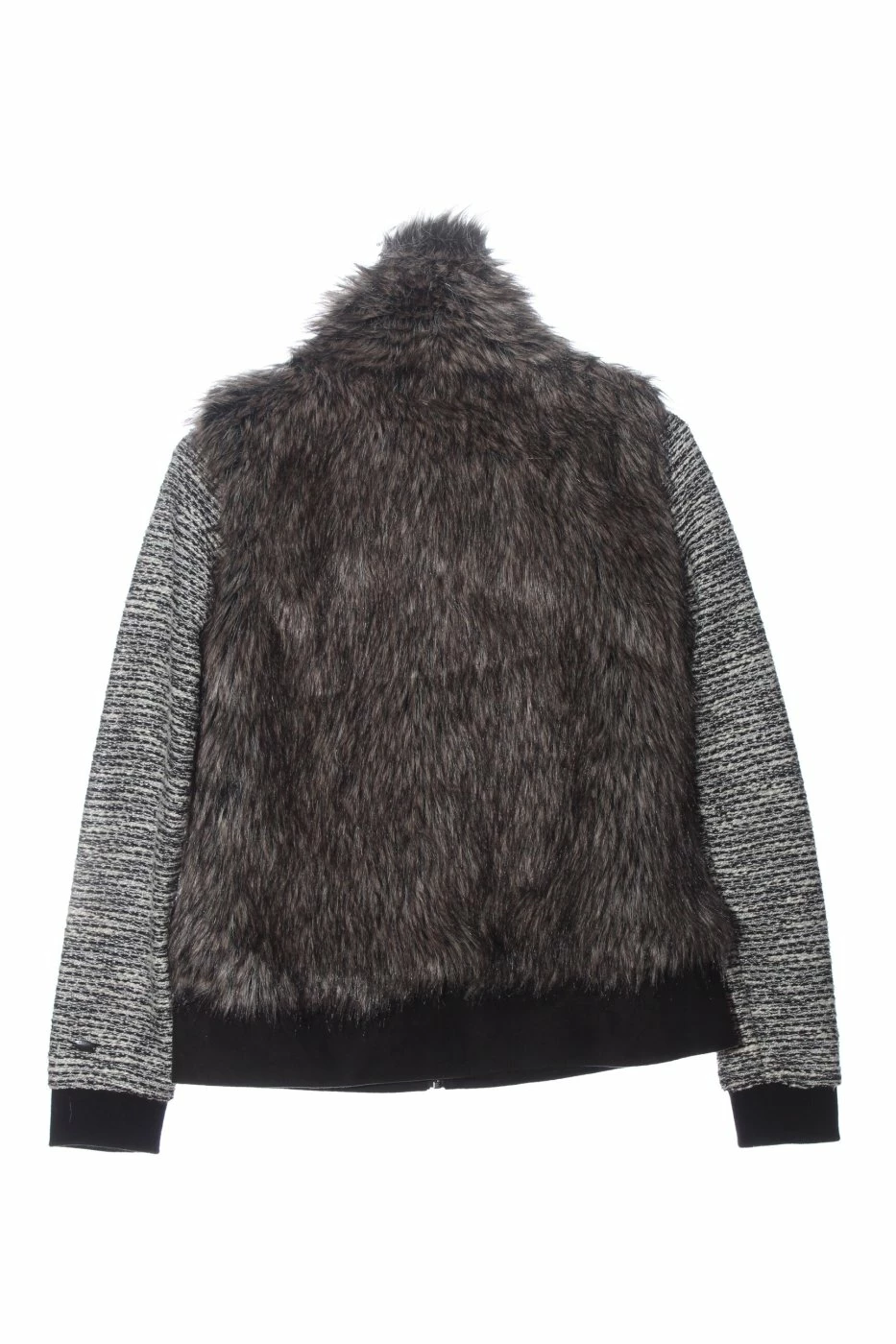 Khujo Veste En Fausse Fourrure Gris Clair-brun Moucheté Style Décontracté 2 Khujo Veste En Fausse Fourrure Gris Clair-brun Moucheté Style Décontracté – Image 2