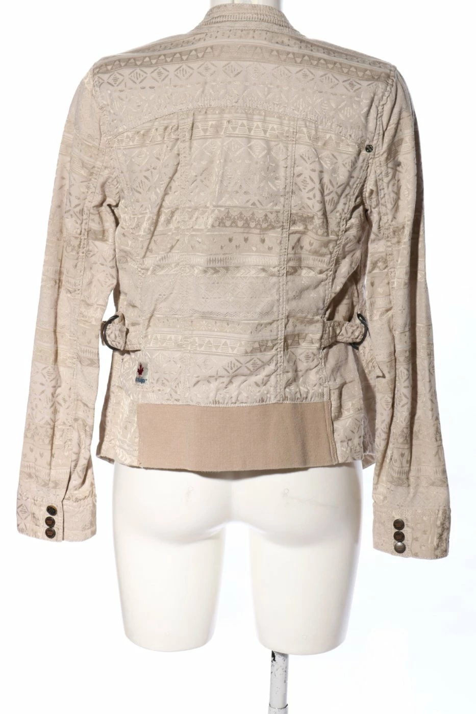 Khujo Veste Mi-saison Blanc Cassé Imprimé Allover Style Décontracté 2 Khujo Veste Mi-saison Blanc Cassé Imprimé Allover Style Décontracté – Image 2