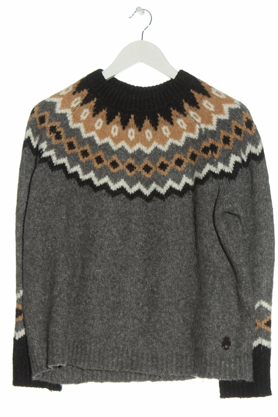 Khujo Pull Tricoté Motif Graphique Style Décontracté 1 Khujo Pull Tricoté Motif Graphique Style Décontracté