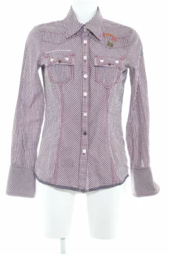 Khujo Vintage Blouse-chemisier Motif à Carreaux Application De Logo