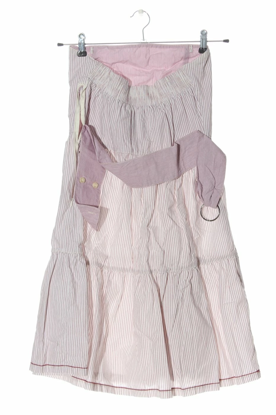 Khujo Vintage Jupe Longue Rose Motif Rayé Style Décontracté 2 Khujo Vintage Jupe Longue Rose Motif Rayé Style Décontracté – Image 2